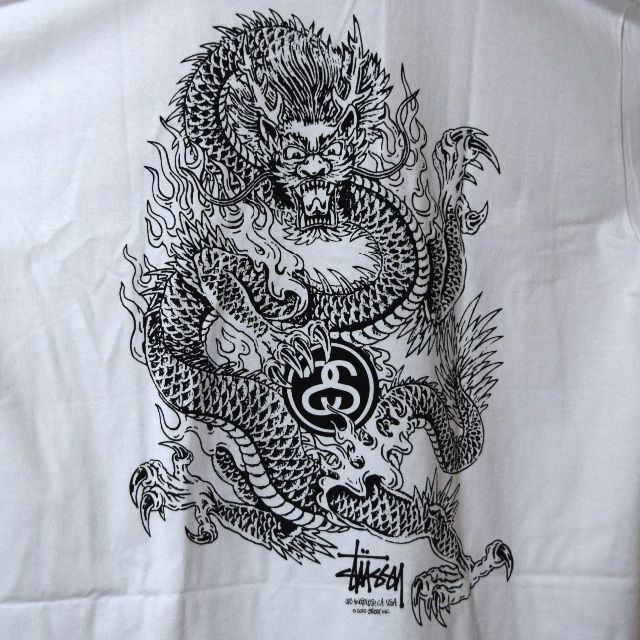 ステューシー】即完モデル 正規・新品タグ ドラゴン ホワイト XL T