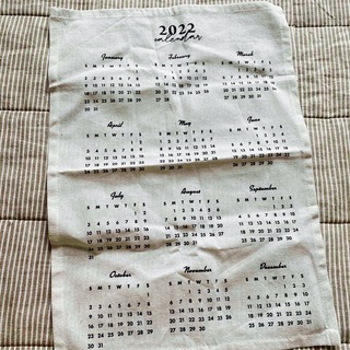 セリア(Seria)のカレンダー　ファブリック　2022年(カレンダー/スケジュール)