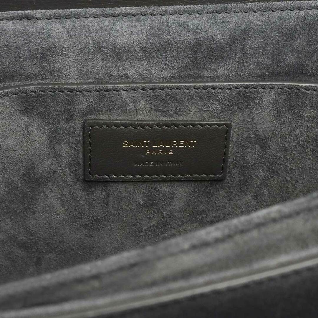 サンローランパリ ショルダーバッグ 斜め掛け カーフスキン レザー ベルシャス スウェード グレー 482044 SAINT LAURENT PARIS（未使用　展示品）