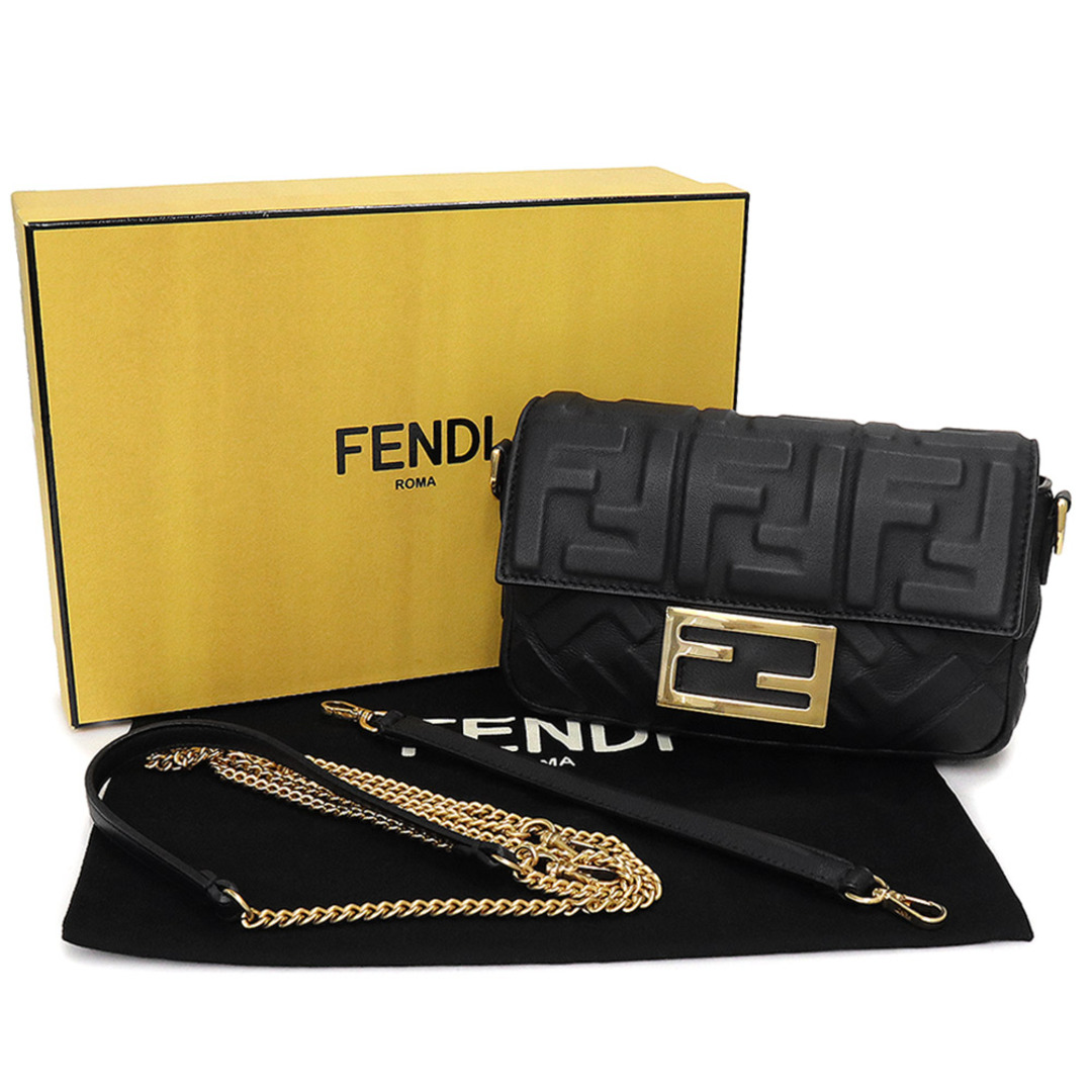 FENDI - フェンディ バゲット スモール FF エンボス 2way チェーン
