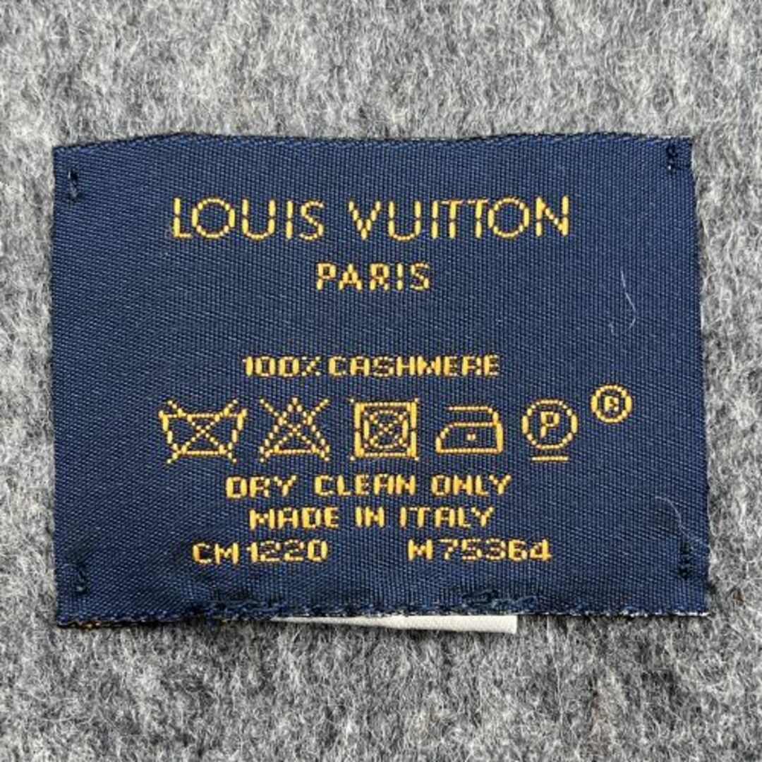 セール 美品 LOUIS VUITTON ルイ・ヴィトン エシャルプ・ジェラム マフラー ストール グレー カシミヤ メンズ レディース ファッション M75364 USED 4