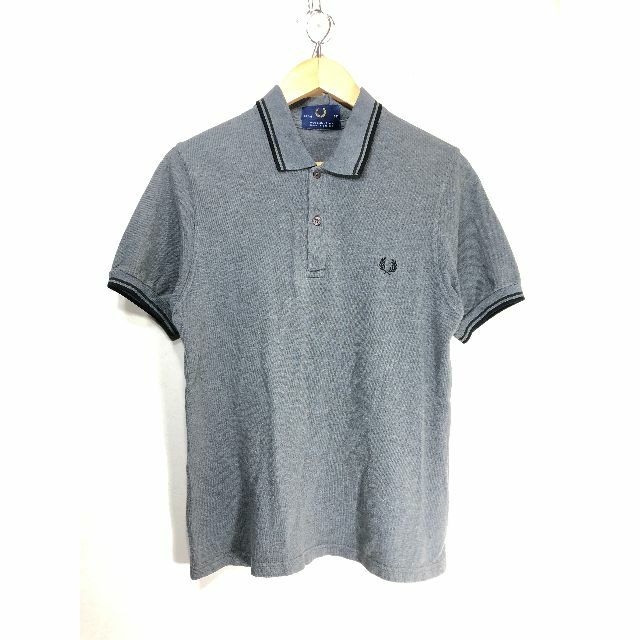 600690● FREDPERRY 半袖 ポロシャツ 38 グレー 鹿の子