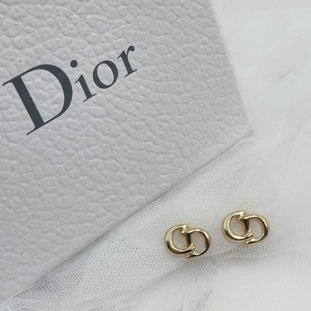 ⭐️ 極美品 Dior ディオール ロゴ パール ピアス ゴールド 鑑定済ピアス