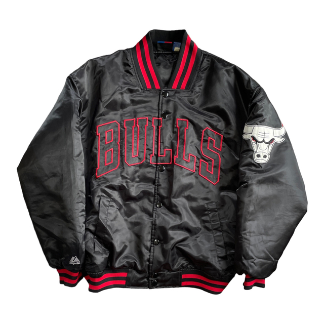 00's Majestic NBA Chicago Bulls スタジャン L - スタジャン