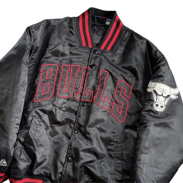 00's Majestic NBA Chicago Bulls スタジャン　L