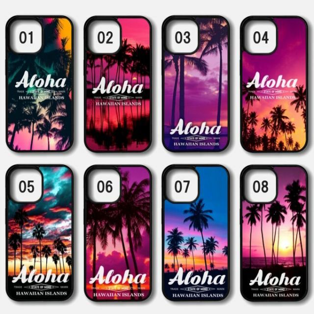 新品！ iPhoneケース ヤシの木 パームツリー 海 ALOHA アロハ ① スマホ/家電/カメラのスマホアクセサリー(iPhoneケース)の商品写真