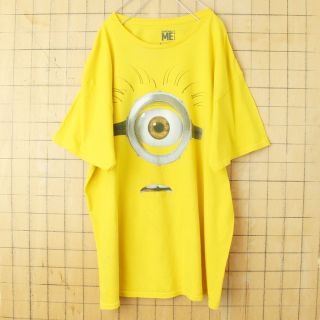 USA ミニオン プリント 半袖 Tシャツ イエロー メンズXL ss24(Tシャツ/カットソー(半袖/袖なし))