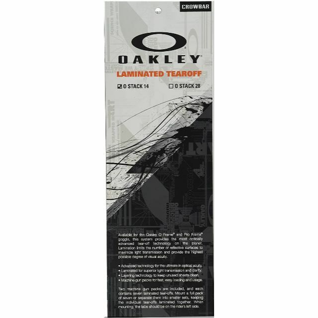 Oakley(オークリー)のＯＡＫＬＥＹ/Crowbar Laminated Tear-Off★ＭＸゴーグル 自動車/バイクのバイク(装備/装具)の商品写真