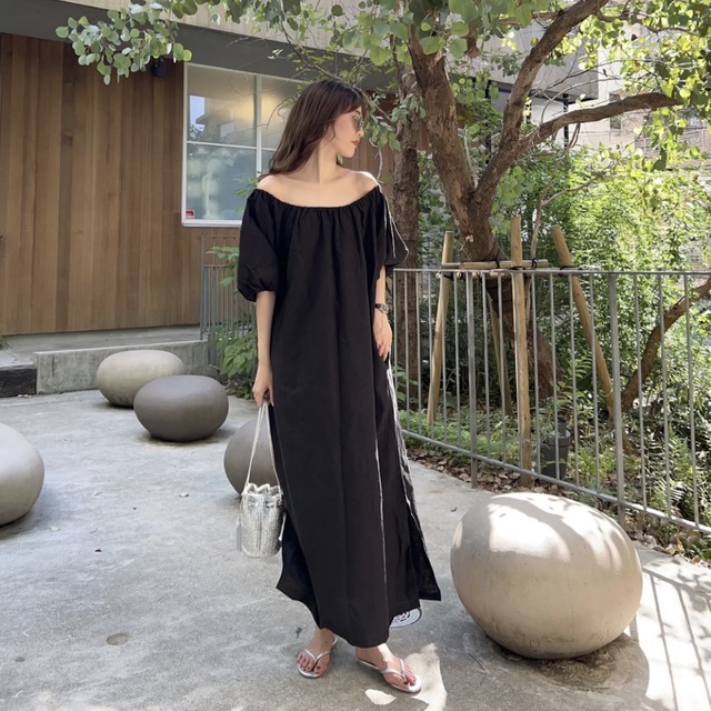 powantolune 2way linen relux onepiece レディースのワンピース(ロングワンピース/マキシワンピース)の商品写真