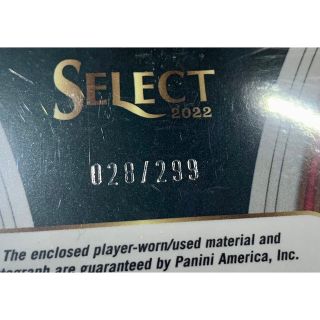 ラーズ・ヌートバー 2022 paniniサイン&着用パッチカード299枚限定の
