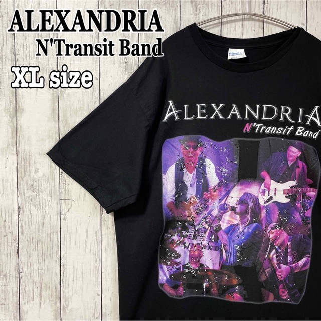 ALEXANDRIA N'Transit Band バンドTシャツ 黒 海外