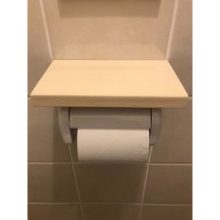 ぴい様専用トイレットペーパーシェルフ（アイボリー(トイレ収納)