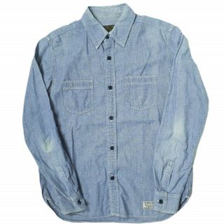 ワコマリア(WACKO MARIA)のWACKO MARIA ワコマリア 日本製 Chambray Work Shirt シャンブレーワークシャツ M BLUE 長袖 The Guilty Parties トップス【中古】【WACKO MARIA】(シャツ)