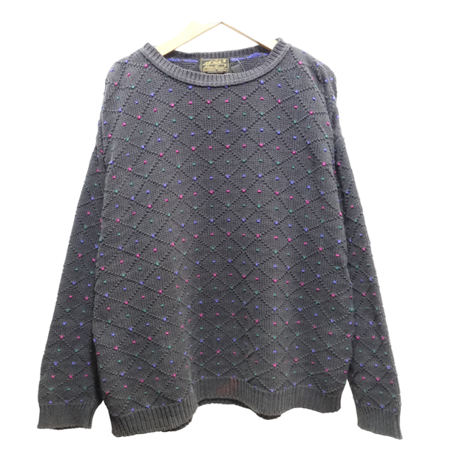 EDDIE BAUER 90s ARGYLE SWEATER  Size-L エ