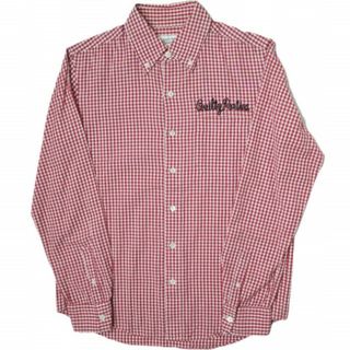 ワコマリア(WACKO MARIA)のWACKO MARIA ワコマリア 日本製 PIN OX GINGHAM CHECK B.D. SHIRT ロゴ刺繍 ギンガムチェックBDシャツ 13SS-G-SHI-07 S RED/WHITE 長袖 The Guilty Parties トップス【中古】【WACKO MARIA】(シャツ)