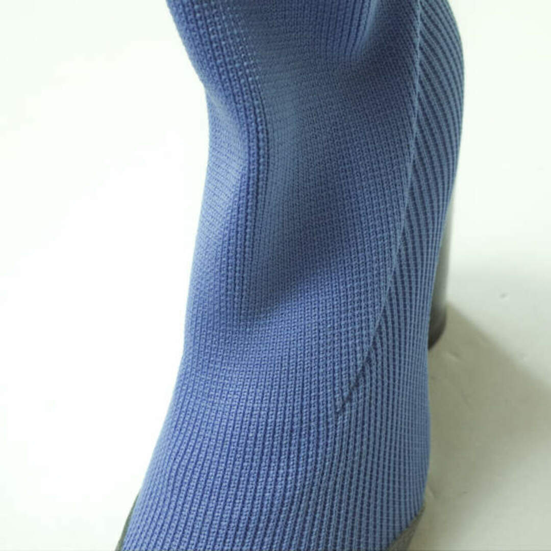 TOGA トーガ 17AW Heel Knit Leather Trimmed Ankle Boots リブニットアンクルブーツ TA81-AJ127 37(23-23.5cm) ブルー ポインテッドトゥ ソックス シューズ【TOGA】 5