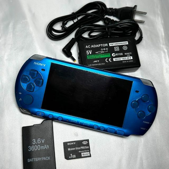 ソニー　PSP-3000 VB　バッテリー　メモリースティック　充電ケーブルSONY