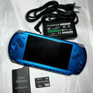 ソニー(SONY)のソニー　PSP-3000 VB　バッテリー　メモリースティック　充電ケーブル(携帯用ゲーム機本体)