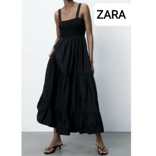 ザラ(ZARA)のZARA ティアード　マキシワンピース　美品(ロングワンピース/マキシワンピース)