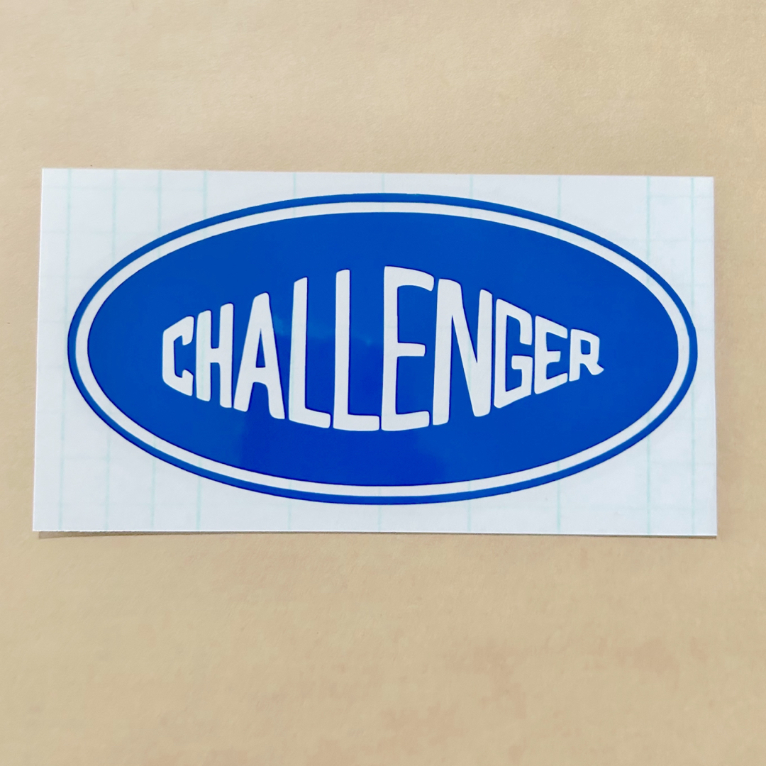 CHALLENGER チャレンジャー ステッカー◇14㎝◇ブルー◇の通販 by ccy