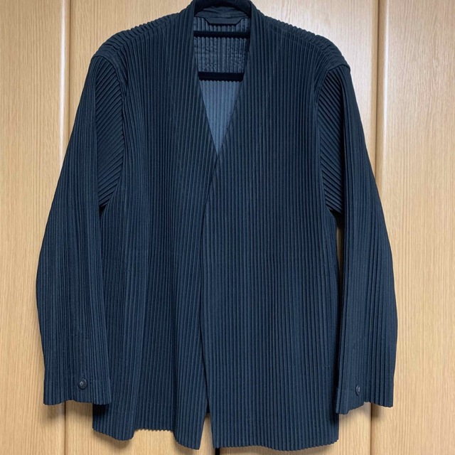 【美品】HOMME PLISSE ISSEY MIYAKE ノーカラージャケット