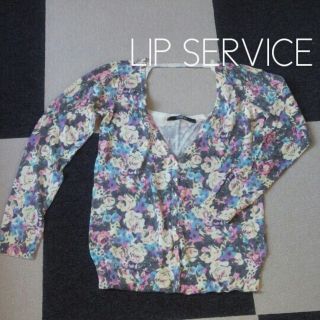 リップサービス(LIP SERVICE)のLIP SERVICE 花柄カーディガン(カーディガン)