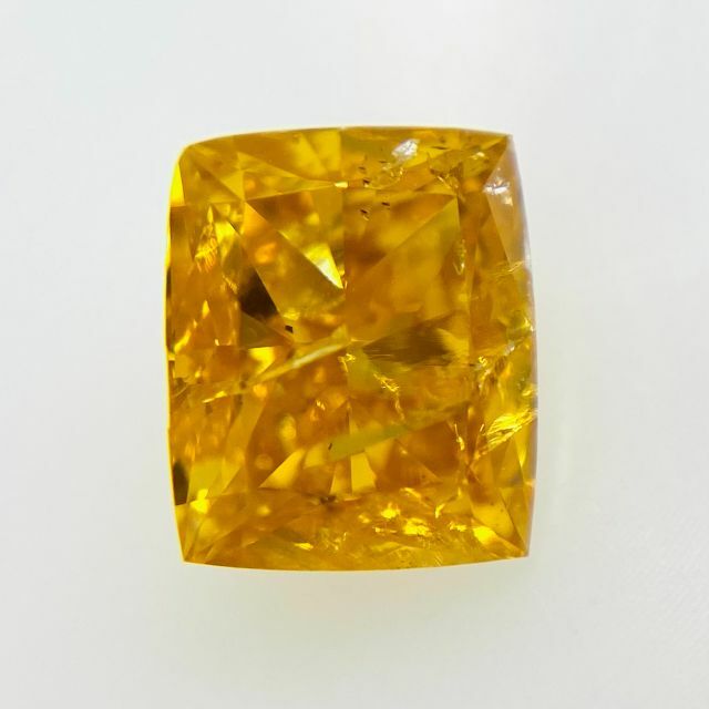 FANCY VIVID YELLOW ORANGE 1.01ct CU - その他