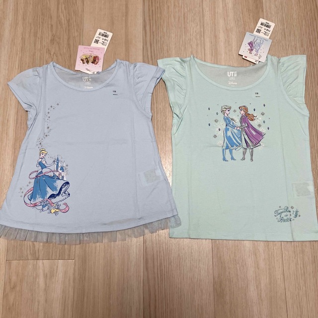 UNIQLO(ユニクロ)の【ラスト1セット】ユニクロ ディズニー　Tシャツ キッズ/ベビー/マタニティのキッズ服女の子用(90cm~)(Tシャツ/カットソー)の商品写真