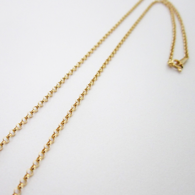 45cm】18金【刻印入・本物】K18ロールチェーンネックレス 幅2.0mm