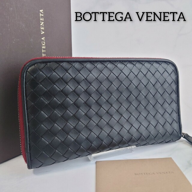 BOTTEGA VENETA　イントレチャート　ラウンドファスナー　長財布