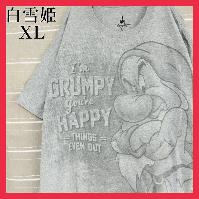 Disneyディズニー白雪姫7人の小人グランピーキャラクターTシャツtシャツXL