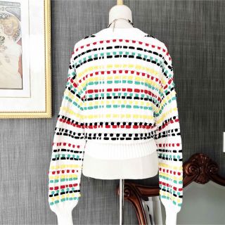 美品 CHANEL シャネル マルチカラー サマーニット セーター ボリューム