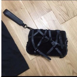 アレキサンダーワン(Alexander Wang)のアレキサンダーワン　クラッチバッグ　本革　スエード　美品(クラッチバッグ)