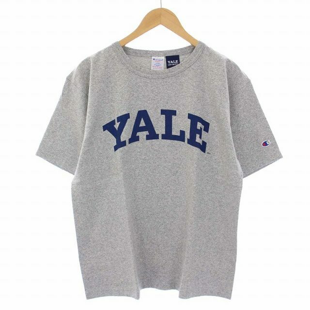 チャンピオン T1011 カレッジプリント YALE Tシャツ 紺 ネイビー M