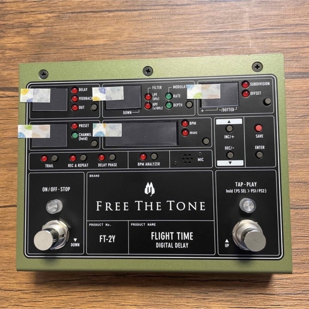 Free The Tone FT-2Y ディレイ エフェクター 保護フィルム