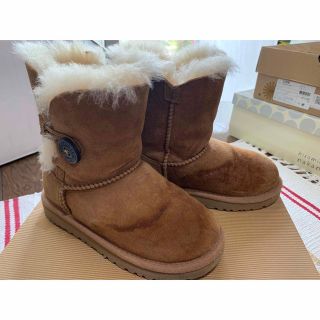 アグ(UGG)のugg　子供用ムートンブーツ　17㎝　サイドボタン　チェスナット(ブーツ)