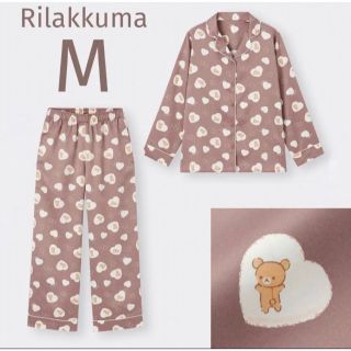 ジーユー(GU)のGU パジャマ(長袖&ロングパンツ) Rilakkuma M(パジャマ)