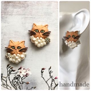 MANOUSH - Cat×パール ピアス or イヤリング