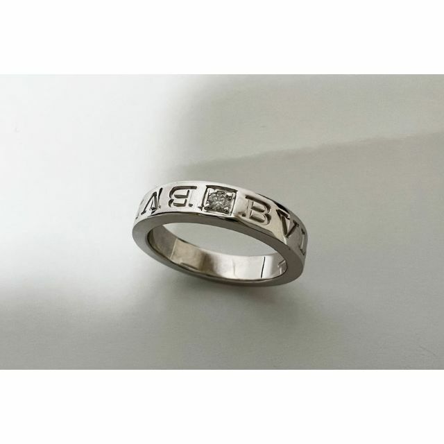 BVLGARI ブルガリ Pt950 ダブルロゴ リング BB #52 プラチナ