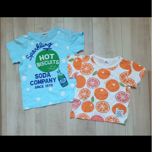 HOT BISCUITS(ホットビスケッツ)のキッズ　半袖Tシャツ　２枚セット　100cm キッズ/ベビー/マタニティのキッズ服男の子用(90cm~)(Tシャツ/カットソー)の商品写真