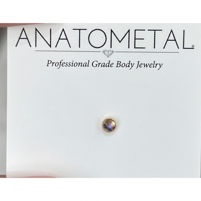 ②ANATOMETAL 18金　ローズゴールド　レインボームーンストーン