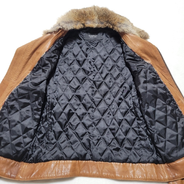 BURBERRY BLACK LABEL - バーバリー ライダース レザージャケット