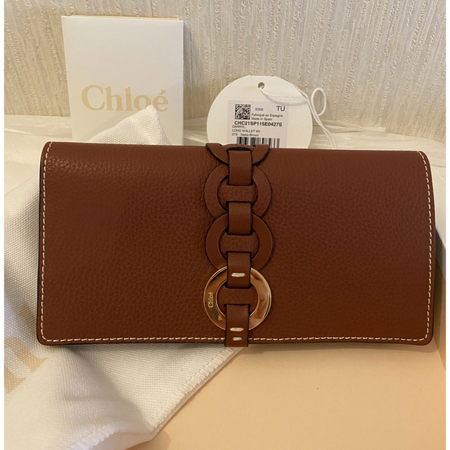 クロエ CHLOE 財布 長財布 ダリル DARRYL 本革　レザー　ブラウン