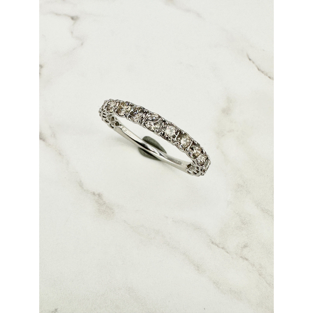 新品!Pt900 プラチナ ダイヤ1.00ct 一文字リング 13号