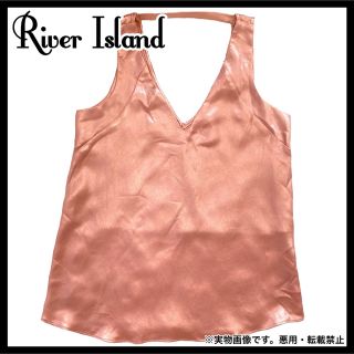 リバーアイランド(RIVER ISLAND)のRiverIsland サテン ノースリーブ タンクトップ トップス カットソー(タンクトップ)