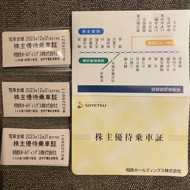 最新 相模鉄道 株主優待乗車証（30枚）2023年12月31日まで - 鉄道乗車券