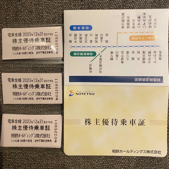 最新　相模鉄道　株主優待乗車証（30枚）2023年12月31日まで株主優待乗車証