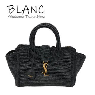 サンローラン(Saint Laurent)のサンローラン パリ ベイビー ダウンタウンカバス トートバッグ ストロー レザー ブラック 436834  SAINT LAURENT 横浜BLANC(トートバッグ)