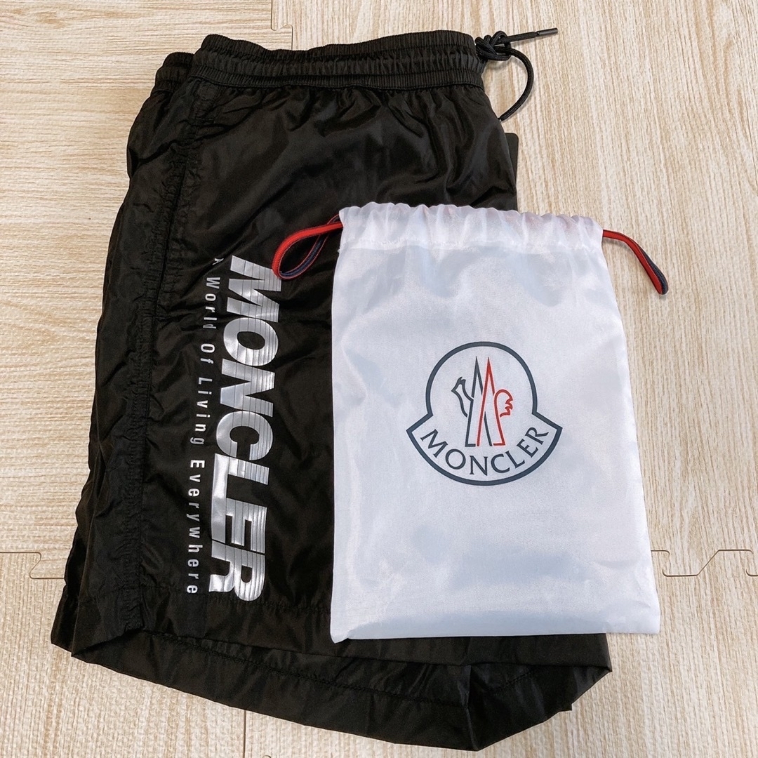 【新品未使用】MONCLER ロゴ スイムウェア ブラック