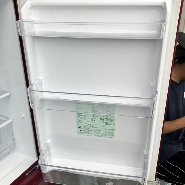 省スペース 洗える おしゃれ 50J AQUA 冷蔵庫 冷蔵庫 希少カラー 大